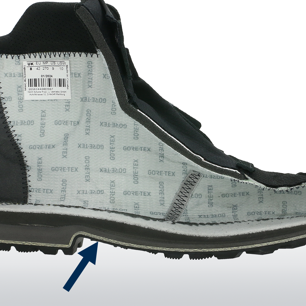 gummisohle, stiefel, gore-tex, reissverschluss, grau